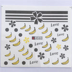 YZWLE 32 Styels Beauty DIY Black Lace Flower Sticker Nail Art Decals for Women Tips Water Transfer Accessory