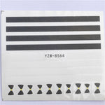 YZWLE 32 Styels Beauty DIY Black Lace Flower Sticker Nail Art Decals for Women Tips Water Transfer Accessory