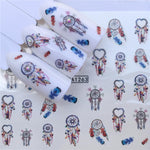 WUF 1 Sheets 2020 DIY Designer Water Transfer Tips Nail Art Pink Rose Flower Sticker Decals Women Beauty Wedding Nails