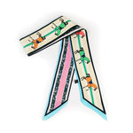 2019 beautiful Print Luxury Bag Strap Scarf Women Silk Scarf Fashion Head Scarf Headwear Long Scarves Bag Accessories Ribbon