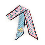 2019 beautiful Print Luxury Bag Strap Scarf Women Silk Scarf Fashion Head Scarf Headwear Long Scarves Bag Accessories Ribbon