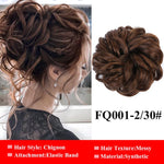 LUPU Messy Scrunchies Donut Chignon Synthetic Hair Bun Straight Elastic Band Hair Extensions Heat Resistant Hairpieces For Women
