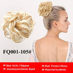 LUPU Messy Scrunchies Donut Chignon Synthetic Hair Bun Straight Elastic Band Hair Extensions Heat Resistant Hairpieces For Women
