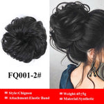 LUPU Messy Scrunchies Donut Chignon Synthetic Hair Bun Straight Elastic Band Hair Extensions Heat Resistant Hairpieces For Women