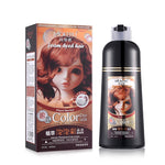 Mokeru Fashinon Permanent Natural Hair Dye Shampoo Brown Chestnut Coffee Black Hair Coloring Shampoo For Woman