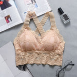 Sexy Women Lace Strap Bras Tube Tops Fashion Cross Beauty Back Tank Tops Underwear