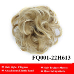 LUPU Messy Scrunchies Donut Chignon Synthetic Hair Bun Straight Elastic Band Hair Extensions Heat Resistant Hairpieces For Women