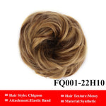 LUPU Messy Scrunchies Donut Chignon Synthetic Hair Bun Straight Elastic Band Hair Extensions Heat Resistant Hairpieces For Women