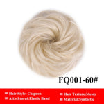 LUPU Messy Scrunchies Donut Chignon Synthetic Hair Bun Straight Elastic Band Hair Extensions Heat Resistant Hairpieces For Women