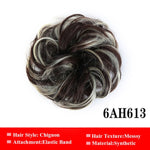 LUPU Messy Scrunchies Donut Chignon Synthetic Hair Bun Straight Elastic Band Hair Extensions Heat Resistant Hairpieces For Women
