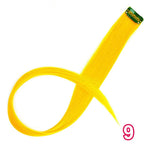 Vigorous Long Straight Clip In One Piece Hair Extensions 20 Inch Synthetic Two Tone Fake Hair for Women Girls