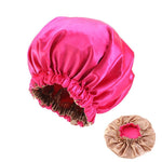 New Extra Large Satin Lined Bonnet Women Big Size Beauty Print Satin Silk Bonnet Sleep Night Cap Head Cover Bonnet Hat Wholesale