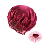 New Extra Large Satin Lined Bonnet Women Big Size Beauty Print Satin Silk Bonnet Sleep Night Cap Head Cover Bonnet Hat Wholesale
