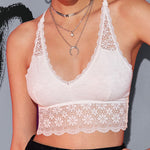 Back Cross Buckle Beauty Lace Bralette Female Sexy Bras Solid Color Wire Free Bra Ultrathin Brassiere Push Up Underwear Lingerie
