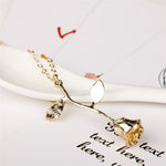 MQCHUN 3D Rose Necklace flower Custom Charm Necklace Final Rose Beauty and the Beast Jewelry Women Girls Party Gift dropshipping