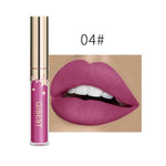 Qibest Waterproof Liquid Lip Gloss Metallic Matte Lipstick For Lips Cosmetic Sexy Batom Mate Lip Tint Makeup Lasting Lipgloss