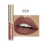 Qibest Waterproof Liquid Lip Gloss Metallic Matte Lipstick For Lips Cosmetic Sexy Batom Mate Lip Tint Makeup Lasting Lipgloss