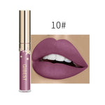 Qibest Waterproof Liquid Lip Gloss Metallic Matte Lipstick For Lips Cosmetic Sexy Batom Mate Lip Tint Makeup Lasting Lipgloss