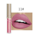 Qibest Waterproof Liquid Lip Gloss Metallic Matte Lipstick For Lips Cosmetic Sexy Batom Mate Lip Tint Makeup Lasting Lipgloss