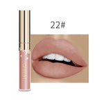 Qibest Waterproof Liquid Lip Gloss Metallic Matte Lipstick For Lips Cosmetic Sexy Batom Mate Lip Tint Makeup Lasting Lipgloss