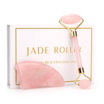 Portable Rose Quartz Facial Massage Crystal Stone Face Lift Jade Massager Roller Set Skin Care Wrinkle Removal Tool for Women