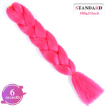 SHANGKE Synthetic Kanekalon Pink Purple Blue Blonde Ombre Color Jumbo Crochet Hair Braid Braiding Hair Extension Women bulk hair
