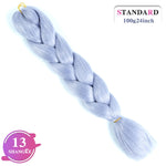 SHANGKE Synthetic Kanekalon Pink Purple Blue Blonde Ombre Color Jumbo Crochet Hair Braid Braiding Hair Extension Women bulk hair