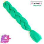 SHANGKE Synthetic Kanekalon Pink Purple Blue Blonde Ombre Color Jumbo Crochet Hair Braid Braiding Hair Extension Women bulk hair