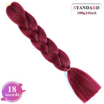 SHANGKE Synthetic Kanekalon Pink Purple Blue Blonde Ombre Color Jumbo Crochet Hair Braid Braiding Hair Extension Women bulk hair