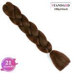 SHANGKE Synthetic Kanekalon Pink Purple Blue Blonde Ombre Color Jumbo Crochet Hair Braid Braiding Hair Extension Women bulk hair