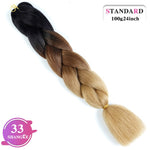 SHANGKE Synthetic Kanekalon Pink Purple Blue Blonde Ombre Color Jumbo Crochet Hair Braid Braiding Hair Extension Women bulk hair