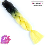 SHANGKE Synthetic Kanekalon Pink Purple Blue Blonde Ombre Color Jumbo Crochet Hair Braid Braiding Hair Extension Women bulk hair