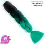 SHANGKE Synthetic Kanekalon Pink Purple Blue Blonde Ombre Color Jumbo Crochet Hair Braid Braiding Hair Extension Women bulk hair