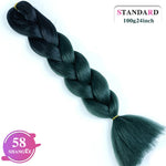 SHANGKE Synthetic Kanekalon Pink Purple Blue Blonde Ombre Color Jumbo Crochet Hair Braid Braiding Hair Extension Women bulk hair