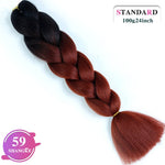 SHANGKE Synthetic Kanekalon Pink Purple Blue Blonde Ombre Color Jumbo Crochet Hair Braid Braiding Hair Extension Women bulk hair