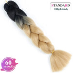 SHANGKE Synthetic Kanekalon Pink Purple Blue Blonde Ombre Color Jumbo Crochet Hair Braid Braiding Hair Extension Women bulk hair