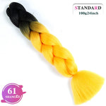 SHANGKE Synthetic Kanekalon Pink Purple Blue Blonde Ombre Color Jumbo Crochet Hair Braid Braiding Hair Extension Women bulk hair