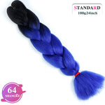 SHANGKE Synthetic Kanekalon Pink Purple Blue Blonde Ombre Color Jumbo Crochet Hair Braid Braiding Hair Extension Women bulk hair