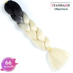 SHANGKE Synthetic Kanekalon Pink Purple Blue Blonde Ombre Color Jumbo Crochet Hair Braid Braiding Hair Extension Women bulk hair