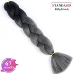 SHANGKE Synthetic Kanekalon Pink Purple Blue Blonde Ombre Color Jumbo Crochet Hair Braid Braiding Hair Extension Women bulk hair