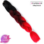 SHANGKE Synthetic Kanekalon Pink Purple Blue Blonde Ombre Color Jumbo Crochet Hair Braid Braiding Hair Extension Women bulk hair