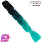 SHANGKE Synthetic Kanekalon Pink Purple Blue Blonde Ombre Color Jumbo Crochet Hair Braid Braiding Hair Extension Women bulk hair