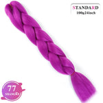 SHANGKE Synthetic Kanekalon Pink Purple Blue Blonde Ombre Color Jumbo Crochet Hair Braid Braiding Hair Extension Women bulk hair