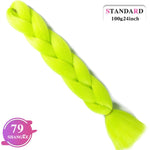 SHANGKE Synthetic Kanekalon Pink Purple Blue Blonde Ombre Color Jumbo Crochet Hair Braid Braiding Hair Extension Women bulk hair