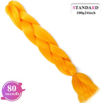 SHANGKE Synthetic Kanekalon Pink Purple Blue Blonde Ombre Color Jumbo Crochet Hair Braid Braiding Hair Extension Women bulk hair