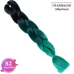 SHANGKE Synthetic Kanekalon Pink Purple Blue Blonde Ombre Color Jumbo Crochet Hair Braid Braiding Hair Extension Women bulk hair