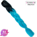 SHANGKE Synthetic Kanekalon Pink Purple Blue Blonde Ombre Color Jumbo Crochet Hair Braid Braiding Hair Extension Women bulk hair