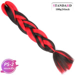 SHANGKE Synthetic Kanekalon Pink Purple Blue Blonde Ombre Color Jumbo Crochet Hair Braid Braiding Hair Extension Women bulk hair