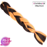 SHANGKE Synthetic Kanekalon Pink Purple Blue Blonde Ombre Color Jumbo Crochet Hair Braid Braiding Hair Extension Women bulk hair