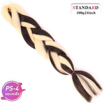 SHANGKE Synthetic Kanekalon Pink Purple Blue Blonde Ombre Color Jumbo Crochet Hair Braid Braiding Hair Extension Women bulk hair